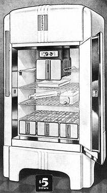 罗维于1935年设计的“可德斯波特”牌电冰箱